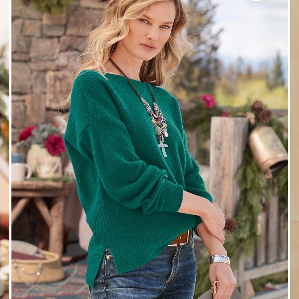 Sundance green cashmere sweater